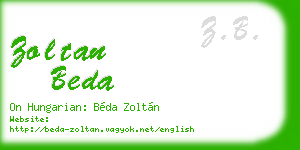 zoltan beda business card